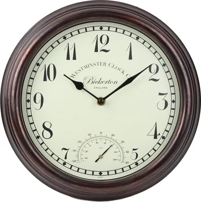 Produktbild von Outside-In Bickerton Wanduhr mit Thermometer