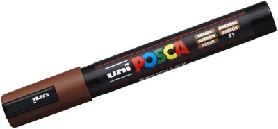 Produktbild von Fasermaler Uni Posca PC-5M 1,8-2,5mm braun Packung mit 6 Stück