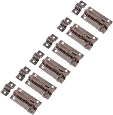Immagine prodotto di Cerniera a barilotto in acciaio inossidabile per porte da bagno - Set da 6 (bronzo rosso)