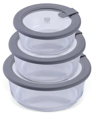 Produktbild von Chefkoch trifft Fackelmann Vorratsdosen Set aus Glas 3-teilig  Ideal für Küche und Haushalt, mikrowellengeeignet, gefrierfest und backofengeeignet