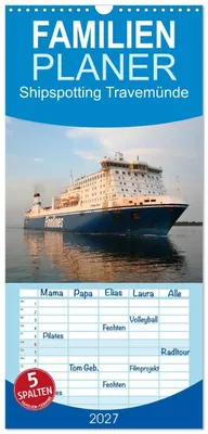Produktbild von Familienplaner 2027 - Shipspotting Travemünde mit 5 Spalten (Wandkalender, 21 x 45 cm) CALVENDO