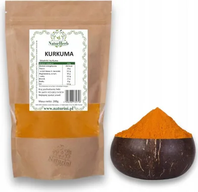 Zdjęcie produktu dla KURKUMA MIELONA naturalna PREMIUM 200g Naturini