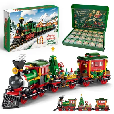 Immagine prodotto di Calendario dell'Avvento 2026: Set di costruzioni ferroviarie, 24 giorni, modello di treno