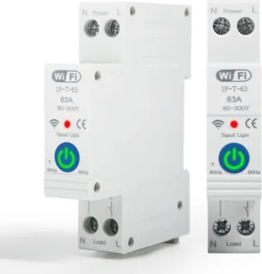 Produktbild von Jadeshay Tuya Wlan Switch DIN Rail Timer Smart Meter 1p 63A 230 VAC WiFI Intelligent Leiterschalter Elektrizitätssprachsteuerung (01)