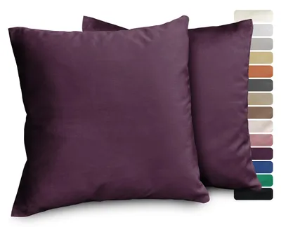 Produktbild von Beautex Samt Premium Kissenhüllen 2er Set, Kissenbezug Sofa- und Dekokissen,Beere,40x60cm