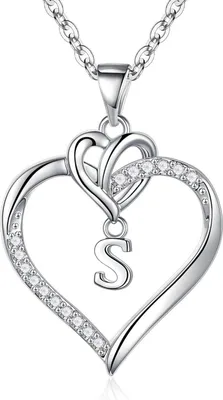 Produktbild von TINGN Herz Initial Halskette 14K Vergoldet Zirkonia Damen Geburtstagsgeschenk