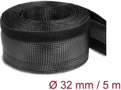 Imagen del producto de DELOCK, funda trenzada con cierre de velcro, 5 metros x 32 mm, color , trenza, poliéster, color , 1 unidad