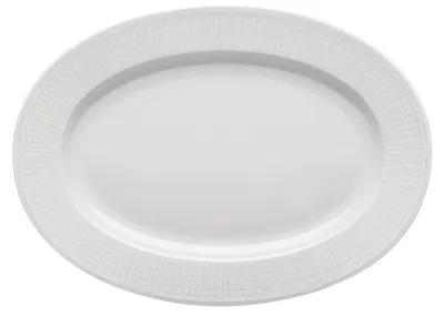 Imagen del producto de Plato ovalado de la colección "Swedish Grace" de Rörstrand, color blanco ("snow"), referencia 1011851