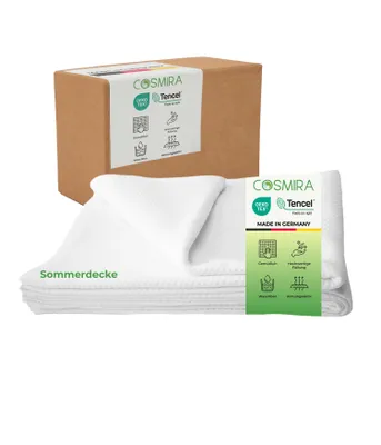 Produktbild von COSMIRA Sommerdecke 135x200 cm mit 60 % Lyocell® – leichte atmungsaktive Bettdecke – temperaturregulierend & feuchtigkeitsregulierend – waschbar