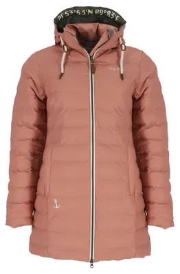 Produktbild von Dry Fashion Damen Polyurethan-Mantel Danzig gesteppt in Alt-Rosa, Größe 42