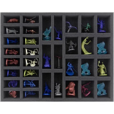 Image de Insert en mousse pour 34 figurines DnD – 25/28 mm –
