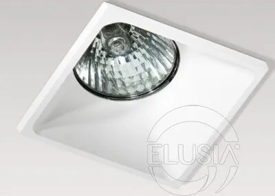 Produktbild von Einbaustrahler Pio Weiß 7,5x7,5x2,5 cm, Einbaumaß 6,5x6,5 cm, GU10/MR16, max. 50W