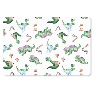 Produktbild von MuchoWow® Schreibtischunterlage Dinosaurier - Muster - Kinderzimmer - Jungen - Mädchen - Kinder 60x40 cm - XXL Mauspad - Großes Mauspad