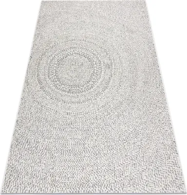 Produktbild von Teppich FLAT SISAL 48832367 Kreise, Punkte creme / grau beige 80x150 cm