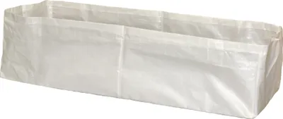 A white rectangular planting bag shown from a side angle against a white background.