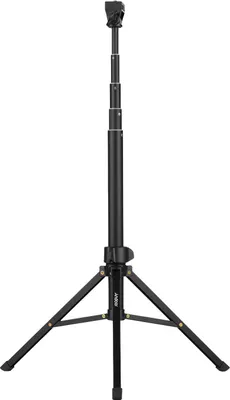 Obrázek produktu pro Andoer 1,5 m/59 palců 2 v 1 stativ + výsuvná selfie tyč z hliníkové slitiny s držákem telefonu, dálková spoušť, kompatibilní telefony iPhone a Android pro skupinové živé fotografování