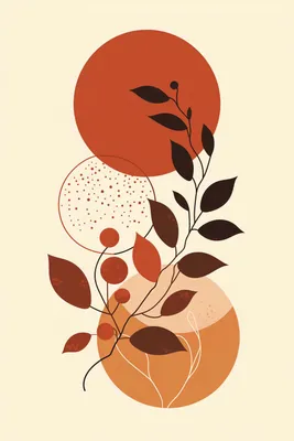 Produktbild von Boho moderne Poster für das Wohnzimmer 30x45cm Farbton Palette