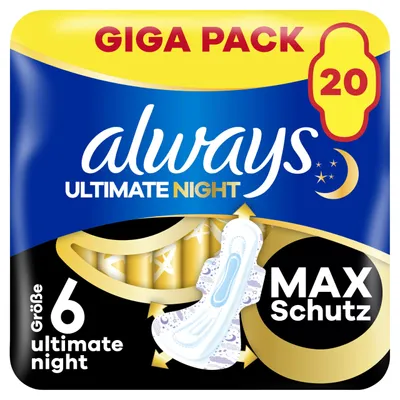 Produktbild von Always Ultra – Binden – Ultimate Night mit Flügeln, 20 Stück