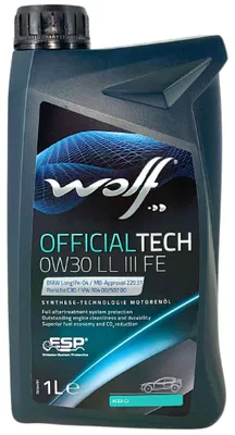 Produktbild von Wolf OfficialTech 0W-30 LL III FE 1 Liter (1051679)