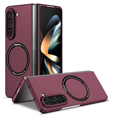 Immagine prodotto di Per Samsung Galaxy Z Fold6 5G Magnet Magsafe Design pieghevole Custodia per cellulare Rosso vino