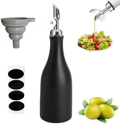 Produktbild von Keramische Öl-Dispenser - Opaque - 300 ml - Porseleines Öl-Flasche mit Lageretikett - Azijn zur Oxidationsvermeidung - Küchenaccessoire