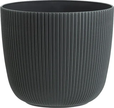 Produktbild von 1x Blumentopf mit Drainagesystem Rund Ø 29 cm Anthrazit