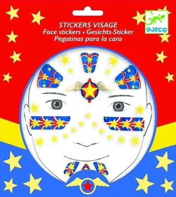 Produktbild von Aufkleber für das Gesicht Superheld, Djeco