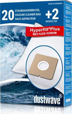 Produktbild von Dustwave® 20 Staubsaugerbeutel für Baur 340.044 / 340-044 - hocheffizient mit Hygieneverschluss - Germany