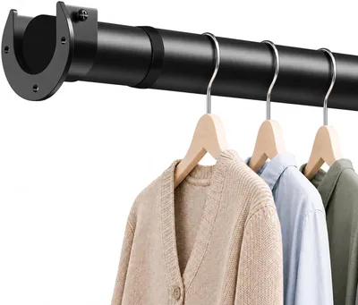 Obrázek produktu pro Nastavitelná a nosná tyč na oblečení, rozměry 68-90 cm, průměr 32 mm, určená do šatní skříně