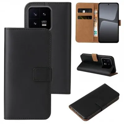 Produktbild von Kunstleder Flip-Hülle für Smartphones - Farbe: Schwarz - Modellkompatibilität: Für Xiaomi 13 Lite 5G