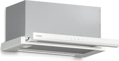 Image de Klarstein Velaire Hotte Aspirante 60cm, Hotte à Tiroir, 896 m³/h, Classe A++, Commandes Tactiles, LED, Filtre Charbon, Design Minimaliste, Hotte Cuisine Aspirante Silencieuse, Blanc