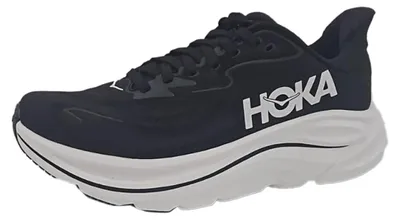Zdjęcie produktu dla Buty do biegania Hoka Clifton 10 W, damskie, szerokie, kolor czarny/biały, rozmiar EU 39 1/3
