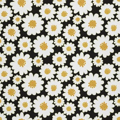 Image de OUTDOOR DÉCORDS OXFORD - Motif pâquerettes sur noir I DX422