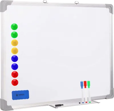 Zdjęcie produktu dla Tablica magnetyczna Tablica biała Tablica magnetyczna Tablica pinezkowa Tablica biała 90x60 cm