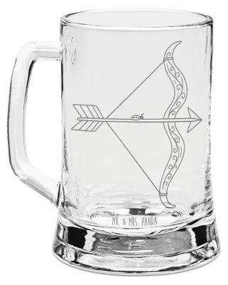 Produktbild von Mr. & Mrs. Panda Seidel Sternzeichen Schütze - Transparent - Geschenk, Geburtstag Dezember, Krug, Glas Bierkrug, Gravierter, Humpen, November, Schützenfest