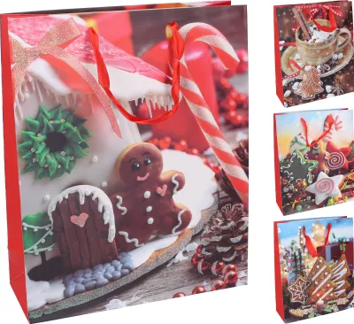 Produktbild von Geschenktüte M 26x32x10 cm Weihnachten