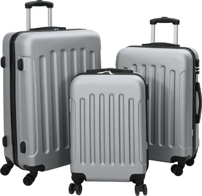 Produktbild von Möbel Kofferset 3 pcs Hartschale Silber 20'' 24'' 28'' ABS - Trolleys 42006237