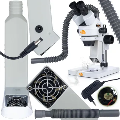 Image de Rosfix Amortisseur d'échappement pour Microscopes Stéréoscopiques | Télescopiques 35-76 cm | Alimentation 220 V CC / 12 V CC
