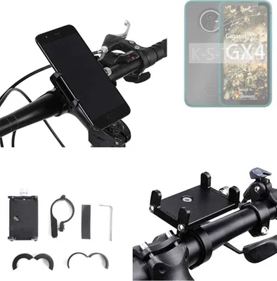 Produktbild von K-S-Trade Handyhalterung für das Fahrrad kompatibel mit Gigaset GX4 Halter Lenkstange Fahrradhalterung Motorrad Bike Mount Befestigung Smartphone