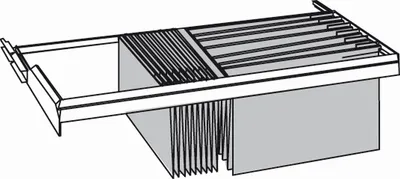 Produktbild von BISLEY Hängeregistraturauszug schwarz 82,0 x 40,0 x 8,5 cm
