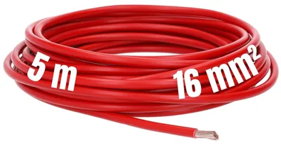 Immagine prodotto di 5 metri Lapp 4520046 H07V-K 16,0 mm² rosso I Cavo di cablaggio I Cavo flessibile I Cavo unipolare in PVC I Cavo a trefoli 16mm2 I Cablaggio