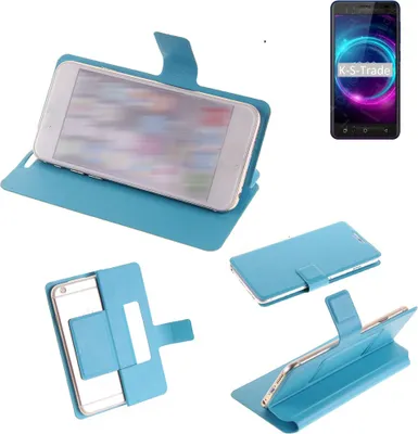 Produktbild von K-S-Trade Schutzhülle Handyhülle kompatibel mit BQ Mobile BQ-5046L Choice LTE Flip cover Handy case Smartphone Klapphülle blau