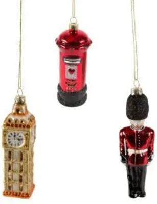 Zdjęcie produktu dla Zawieszka świąteczna London (zestaw 3) - Sass & Belle