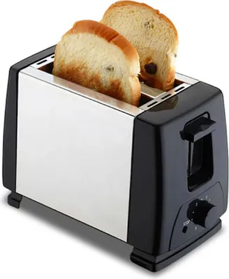 Produktbild von Toaster, 2 kurze Schlitze, für 2 Scheiben, 700W,  Edelstahl in Silber-Optik, Für verschieden große Brotscheiben