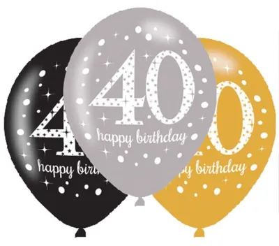 Immagine prodotto di 40° compleanno oro 6 palloncini