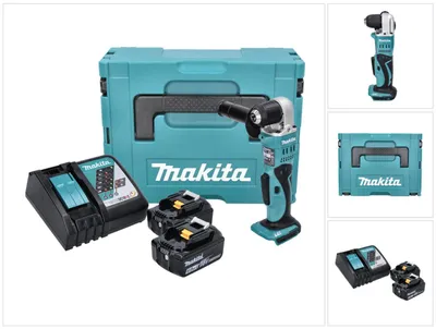 Zdjęcie produktu dla Akumulatorowa wiertarko-wkrętarka kątowa Makita DDA 351 RGJ 18 V 13,5 Nm + 2x akumulator 6,0 Ah + ładowarka + Makpac