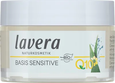 Produktbild von lavera Feuchtigkeitscreme Q10 ∙ Reduziert Falten ∙ Spendet Feuchtigkeit ∙ Anti Aging Tagescreme ∙ Tagespflege vegan Bio Naturkosmetik Natural Kosmetik