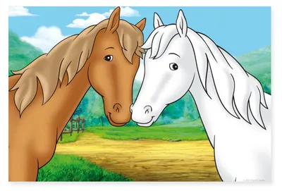 Produktbild von Spreadshirt Bibi und Tina Pferde Amadeus und Sabrina Poster 60x40 cm, One size, Weiß