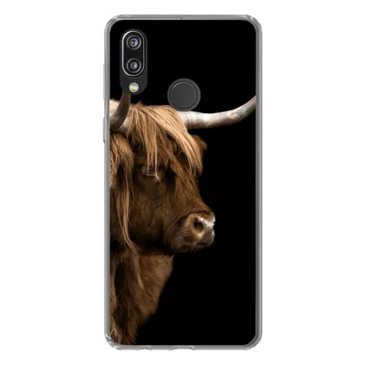 Produktbild von MuchoWow® Handyhülle Schutzhülle Hülle für Huawei P20 Lite (2020) Schottischer Highlander - Kuh - Schwarz Silikon Softcase Handy Hülle - Kartenhalter
