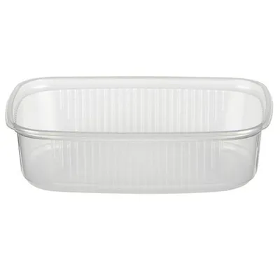 Produktbild von Verpackungsbecher, PP eckig 125 ml 2,8 cm x 8,1 cm x 10,8 cm transparent